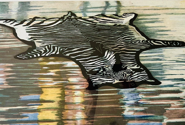 Karin Kneffel, Zebrafell; Edition auf Papier, 2010