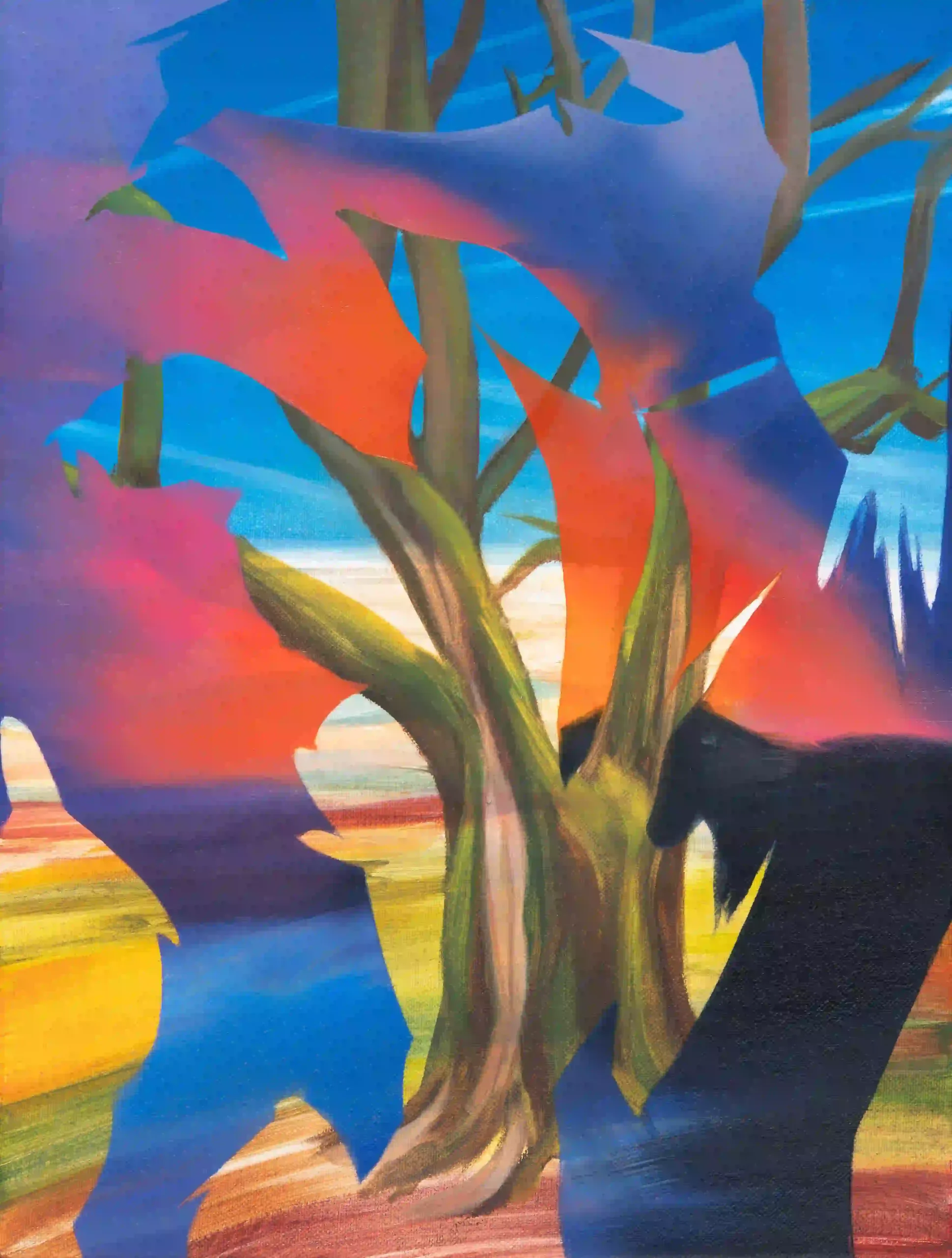 New Places XII, 2023, Öl auf Leinwand, 40 x 30cm, courtesy the artist